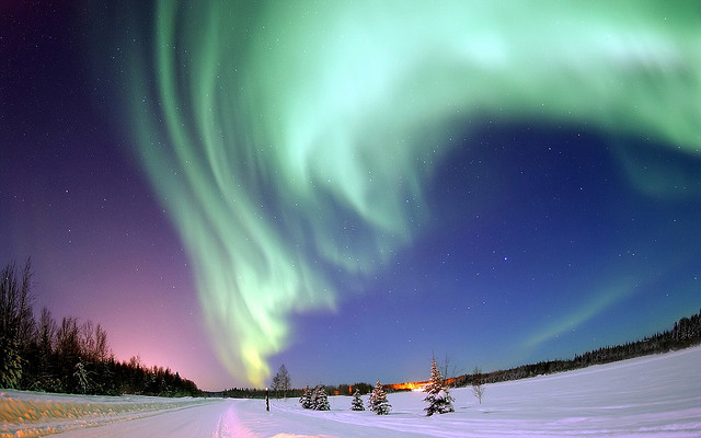 Aljaška Aurora Borealis na Aljaške