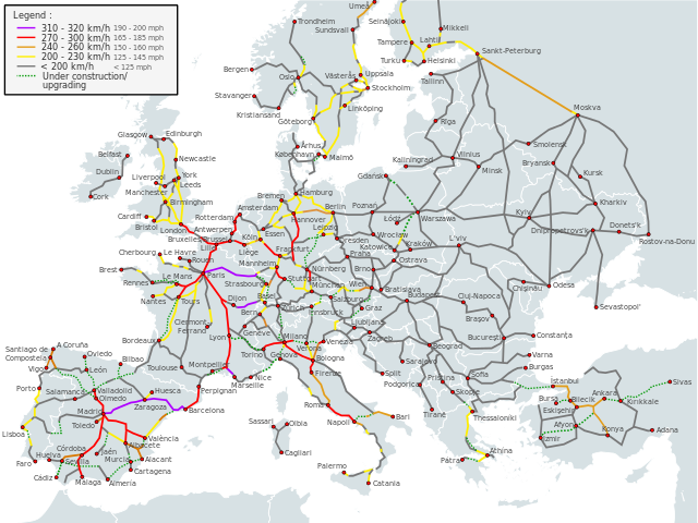 Europe Railmap