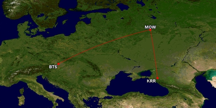 Bratislava - Krasnodar BTS-KRR