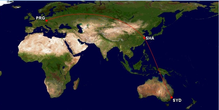 Praha - Sydney PRG-SYD