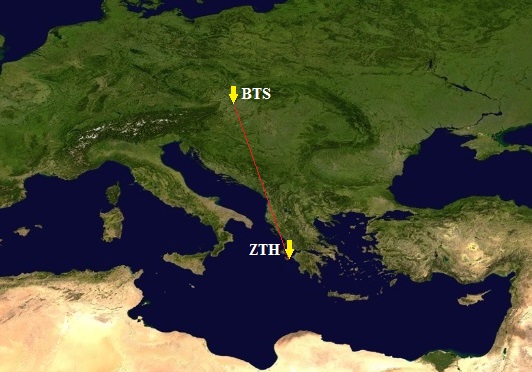 Bratislava - Zakynthos BTS-ZTH