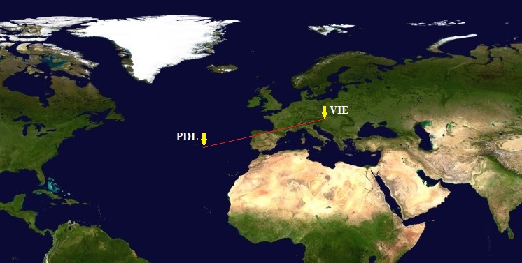 Viedeň – Ponta Delgada VIE_PDL