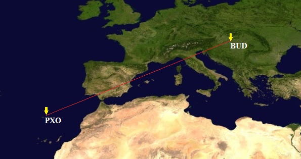 Budapešť – Porto Santo BUD-PXO