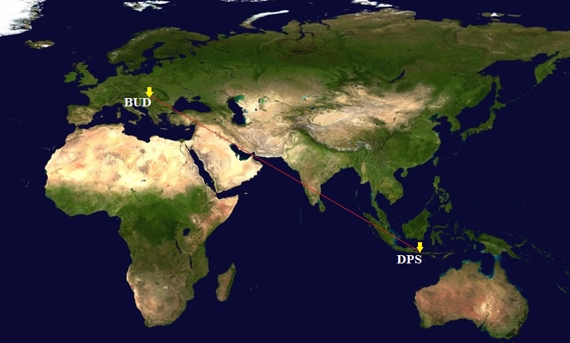 Budapešť – Denpasar BUD-DPS
