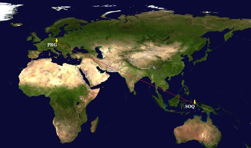 Praha - Sorong PRG-SOQ