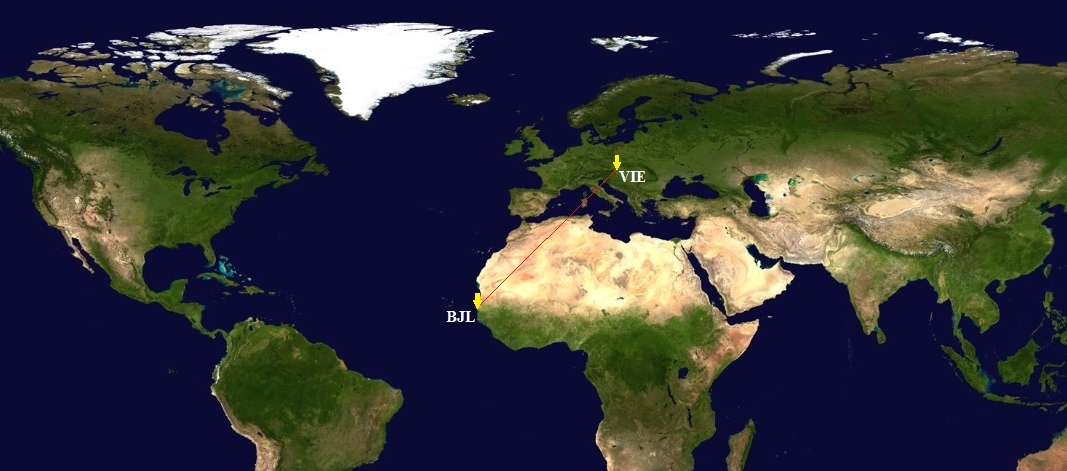 Viedeň – Banjul VIE-BJL