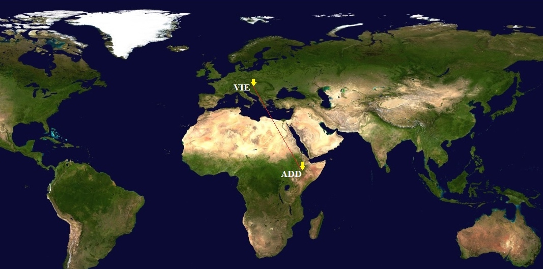 Viedeň – Addis Abeba VIE-ADD