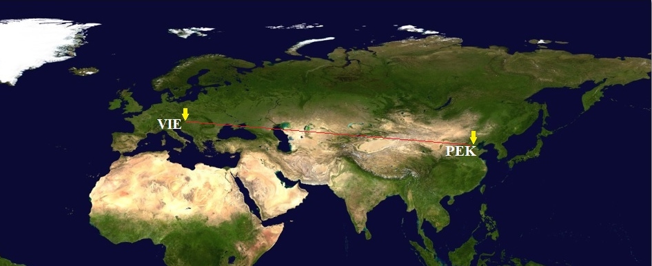 Viedeň - Peking VIE-PEK