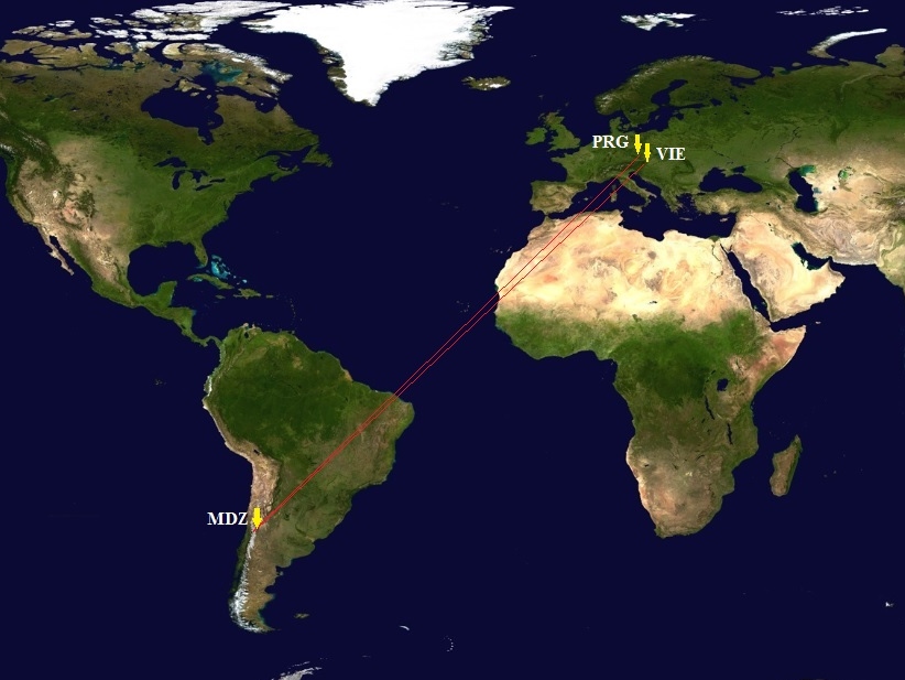 Praha – Mendoza - Viedeň PRG-MDZ-VIE
